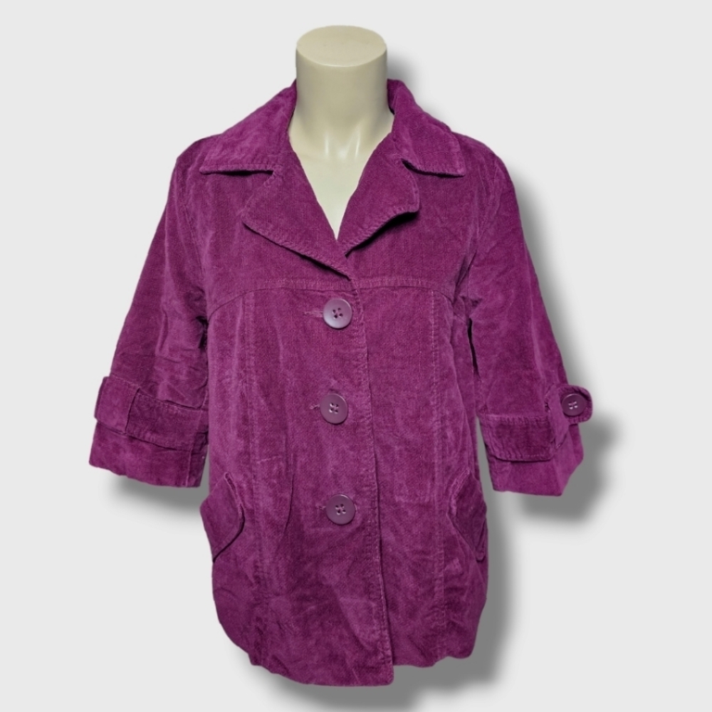 Sonoma Life + Style 3/4 sleeve jacket with pockets. Size S